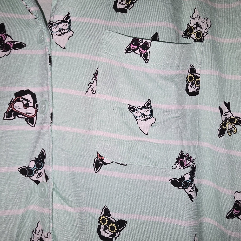 Torrid Mint Green Top And Bottom Set with Dog Pattern - Picture 5 of 6